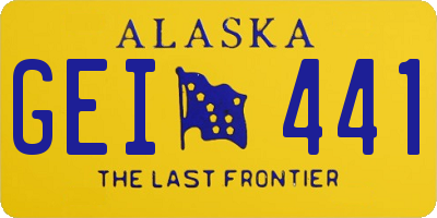 AK license plate GEI441