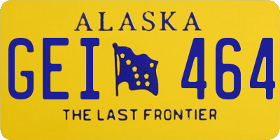 AK license plate GEI464