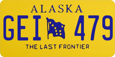 AK license plate GEI479