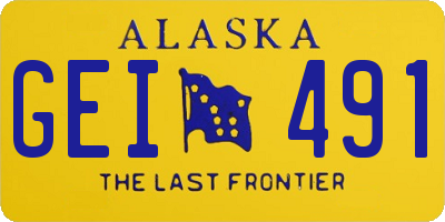 AK license plate GEI491