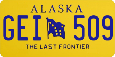 AK license plate GEI509