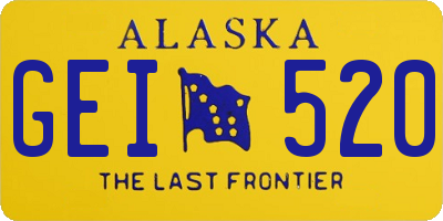 AK license plate GEI520