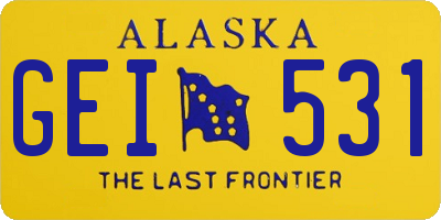 AK license plate GEI531