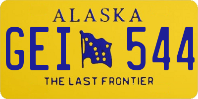 AK license plate GEI544