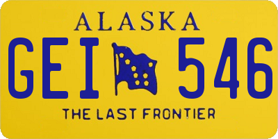 AK license plate GEI546