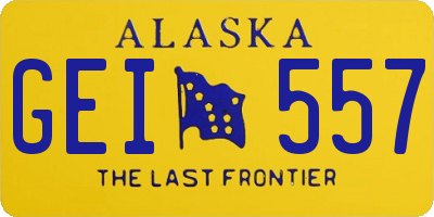 AK license plate GEI557