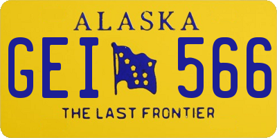 AK license plate GEI566