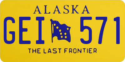 AK license plate GEI571