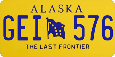 AK license plate GEI576