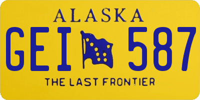 AK license plate GEI587