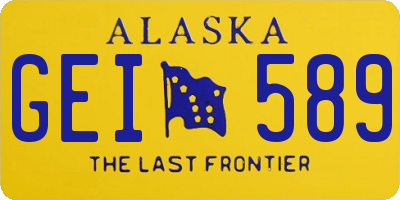 AK license plate GEI589