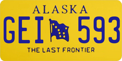 AK license plate GEI593