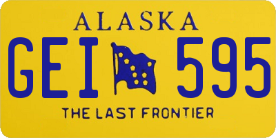 AK license plate GEI595