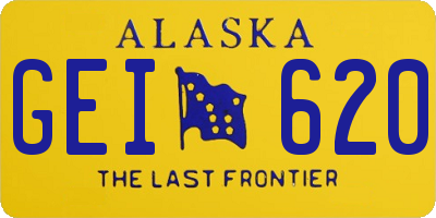 AK license plate GEI620