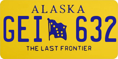 AK license plate GEI632