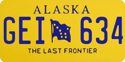 AK license plate GEI634