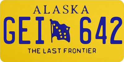 AK license plate GEI642