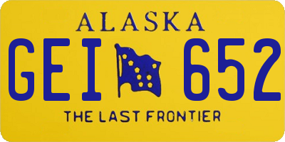 AK license plate GEI652