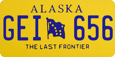AK license plate GEI656