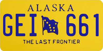 AK license plate GEI661