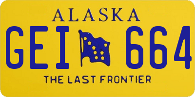 AK license plate GEI664