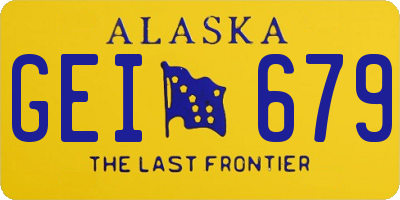AK license plate GEI679