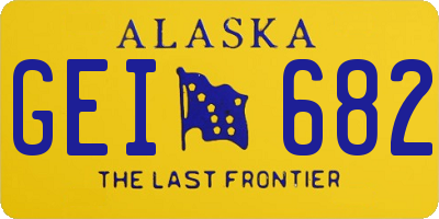 AK license plate GEI682