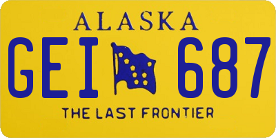 AK license plate GEI687