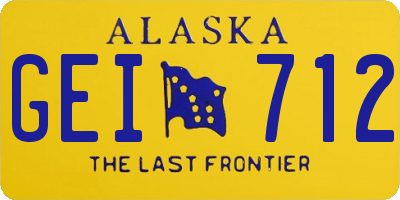 AK license plate GEI712