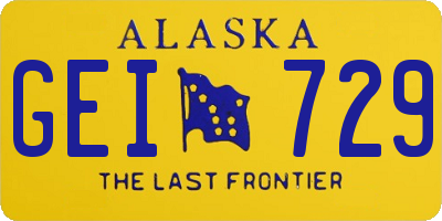 AK license plate GEI729