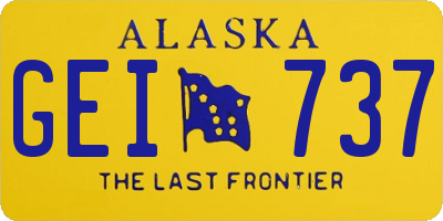 AK license plate GEI737