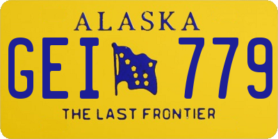 AK license plate GEI779