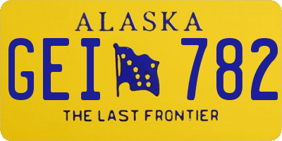 AK license plate GEI782