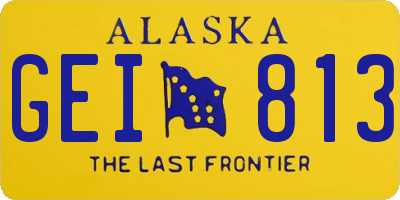 AK license plate GEI813