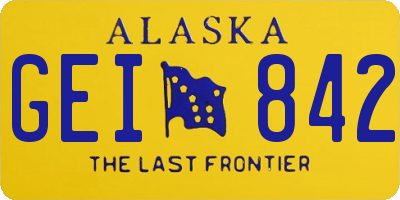 AK license plate GEI842
