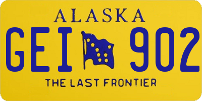 AK license plate GEI902