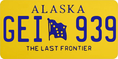 AK license plate GEI939