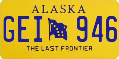 AK license plate GEI946