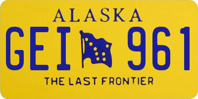 AK license plate GEI961
