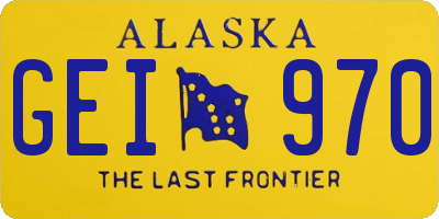 AK license plate GEI970