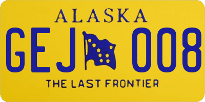 AK license plate GEJ008