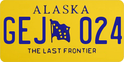 AK license plate GEJ024