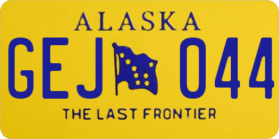 AK license plate GEJ044
