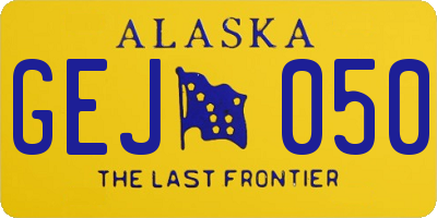 AK license plate GEJ050