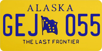AK license plate GEJ055