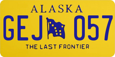 AK license plate GEJ057