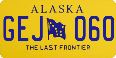 AK license plate GEJ060