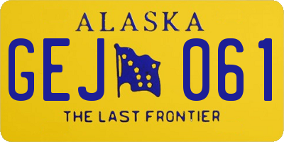 AK license plate GEJ061