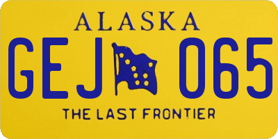 AK license plate GEJ065