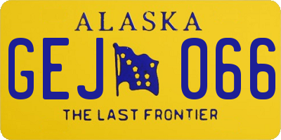 AK license plate GEJ066
